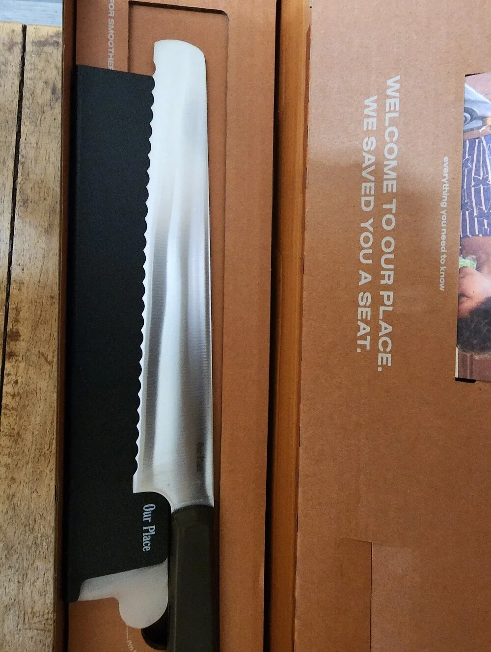 Ourplace 9in Serrated Slicing Knife Char